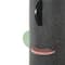 16” Black & Multicolor Half Moon Accents Textured Ceramic Vase